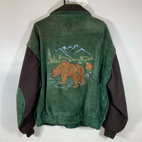 Other - Vintage made in Canada grizzly pattern suede leather jacket